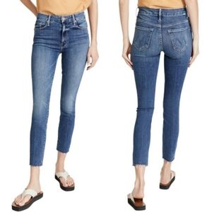 MOTHER The Looker Ankle Frayed Hem Skinny Jeans Sz 27  Mid Rise Streetwear Chic